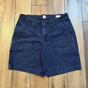 Vintage gap navy‎ blue girlfriend chino shorts size 02